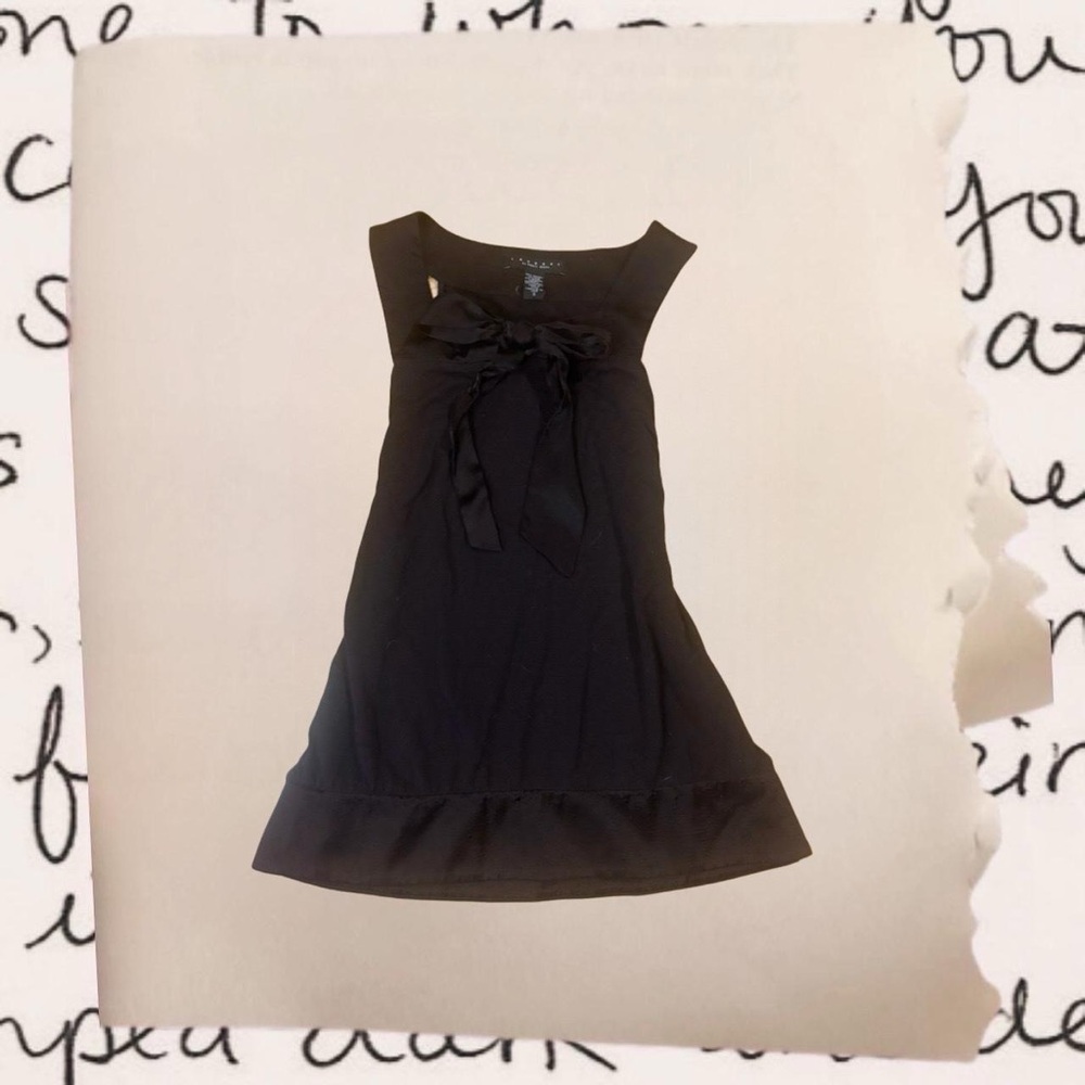 vintage silk sleeveless bow accent blouse